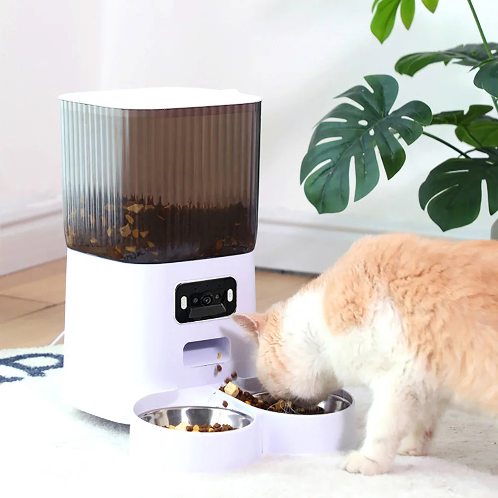 Automatisk kæledyrsfoderautomat med kamera til kat og hund fra NordicPaws